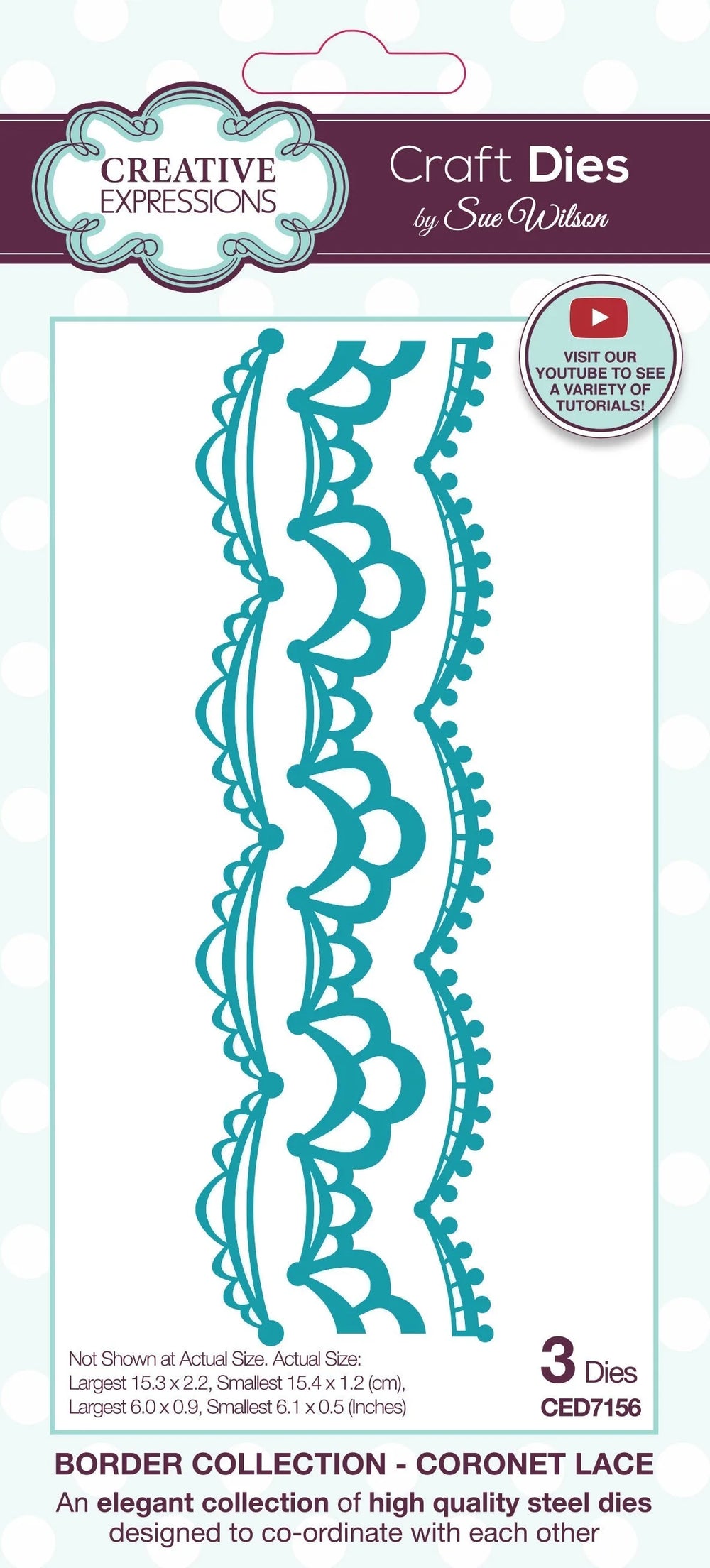 Creative Expressions Sue Wilson Border Coronet Lace Craft Die — Ecstasy Crafts