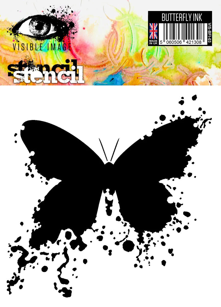 Pochoir à encre papillon Visible Image - 6 x 6
