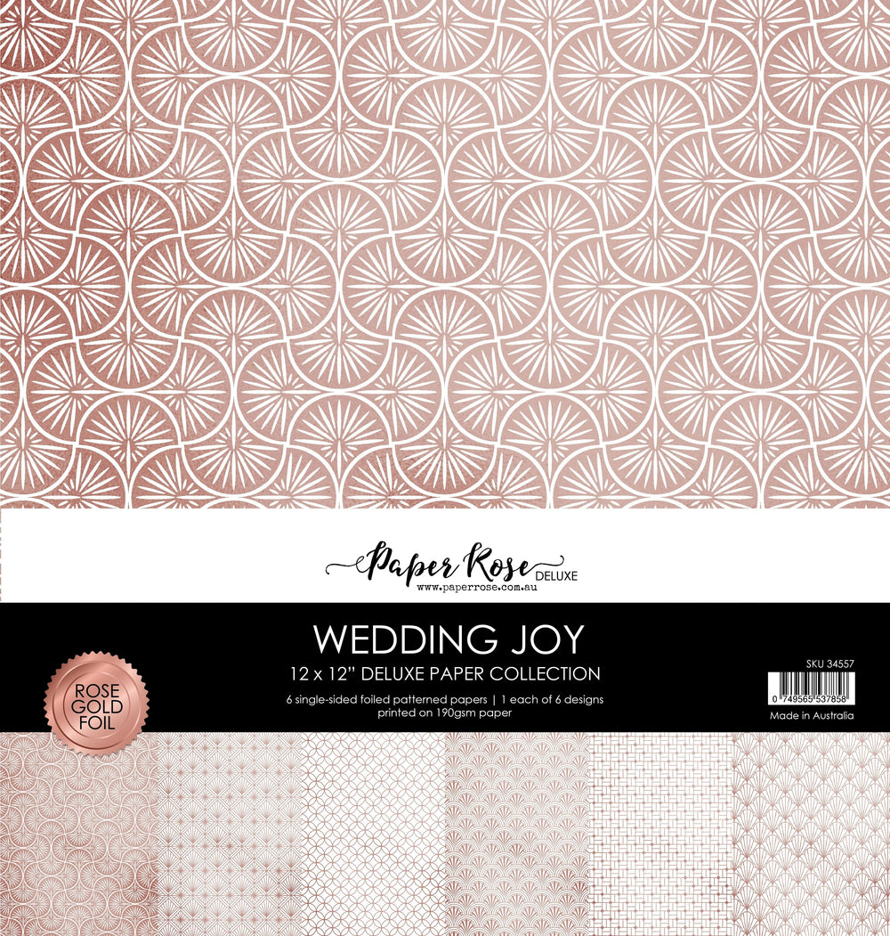 Wedding Joy Foil Rose Gold 12x12 Paper Collection 34557 — Ecstasy Crafts