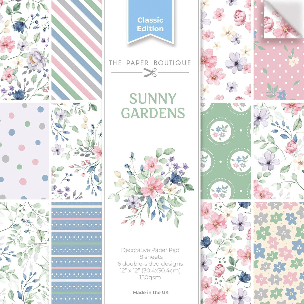 The Paper Boutique Sunny Gardens Bloc de papier décoratif 12 po x 12 po