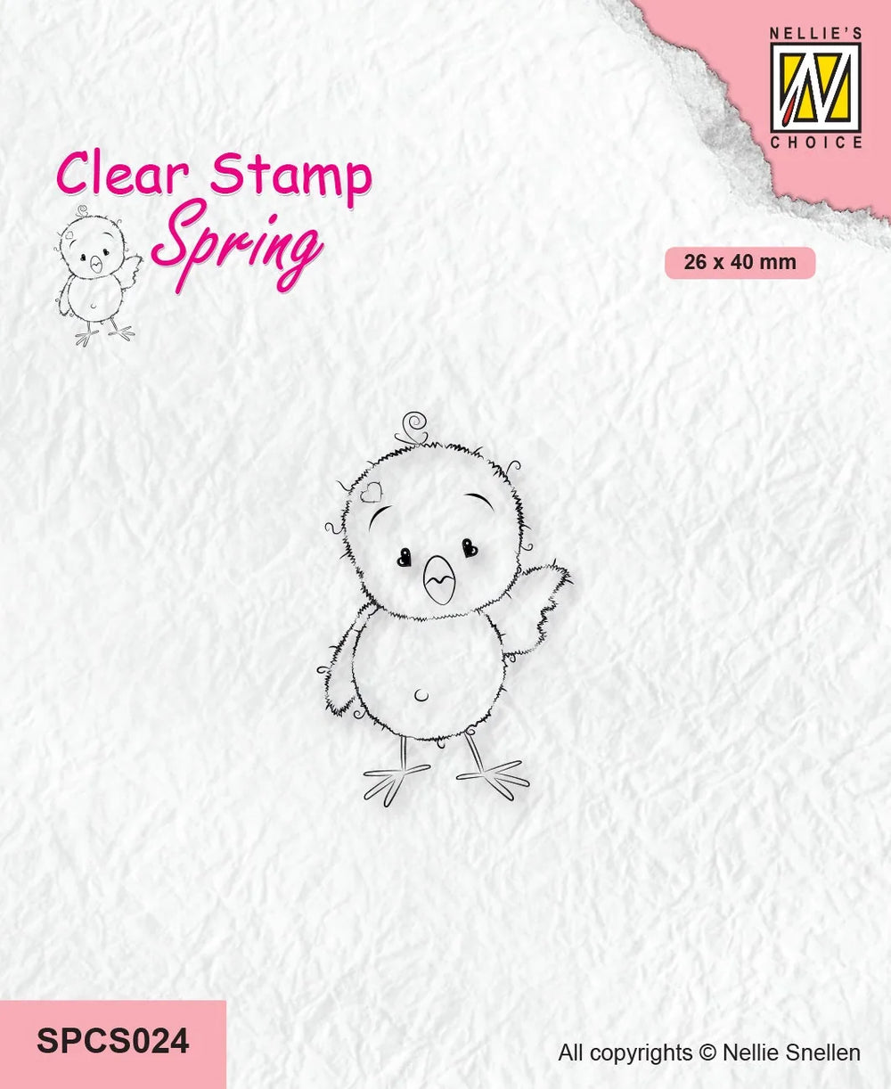 Nellie's Choice Clear Stamp Spring - Chickie Series Hi There — Ecstasy Crafts
