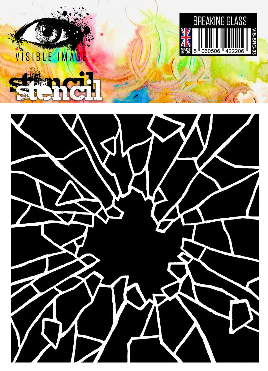 Pochoir "Breaking Glass" Visible Image - 6 x 6