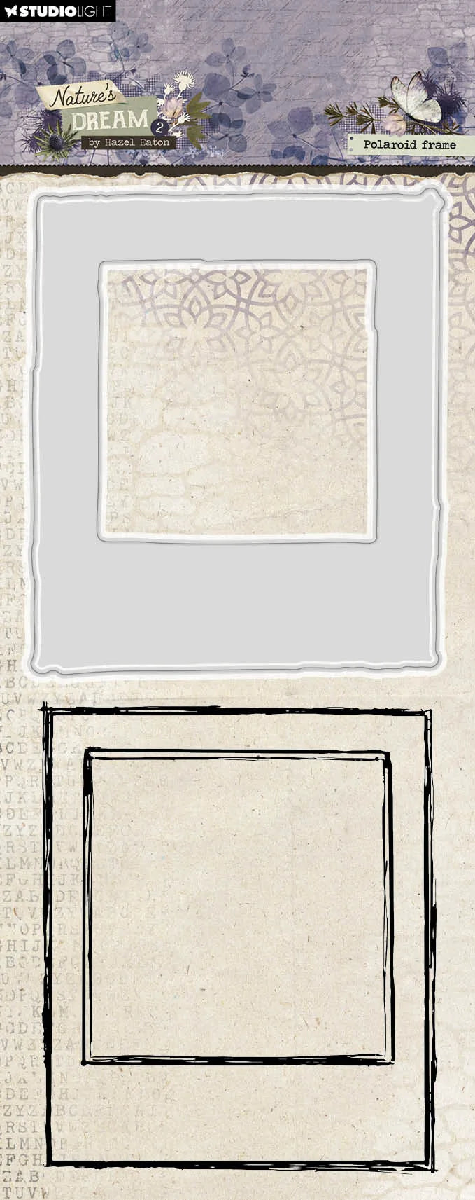 HE Stamp & Cutting Die Polaroid Frame Nature's Dream 2 - 3 PC — Ecstasy Crafts