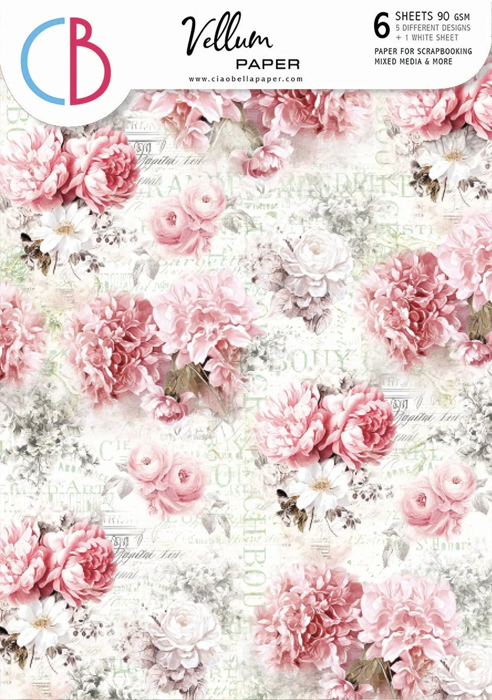 Vellum Timeless Memories Paper Patterns A4 6/Pkg