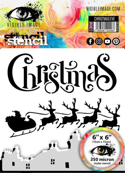 Pochoir Visible Image Réveillon de Noël - 6 x 6