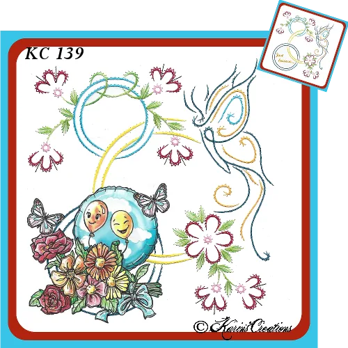 KC Embroidery Pattern - Butterfly Flourish and Ring — Ecstasy Crafts