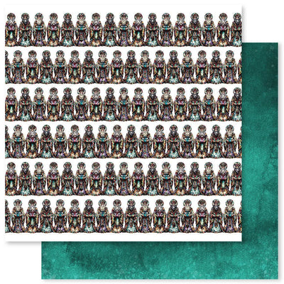 Papier Noël "Christmas Cheer D" 12x12 (Paquet en vrac de 12) 32550