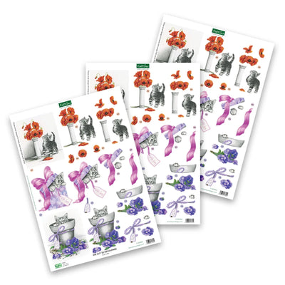 Découpage prédécoupé – Jolis chats (paquet de 3)