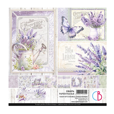 Bloc-notes "Matin en Provence" 8"x8" 12/Paq