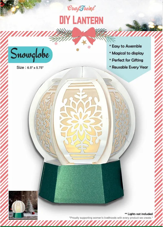 Lanternes en papier CrafTreat à faire soi-même - Boule à neige