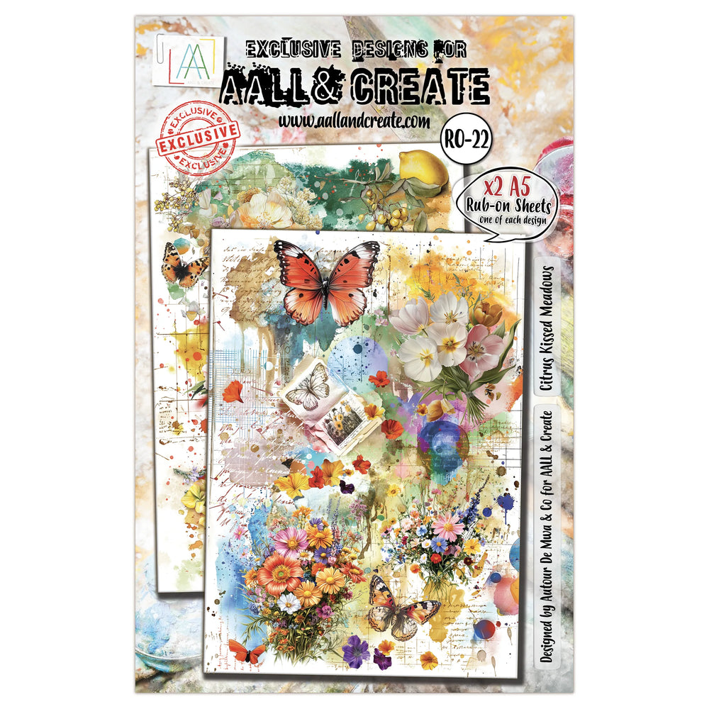 AALL and Create - A5 Rub-Ons - Citrus Kissed Meadows — Ecstasy Crafts