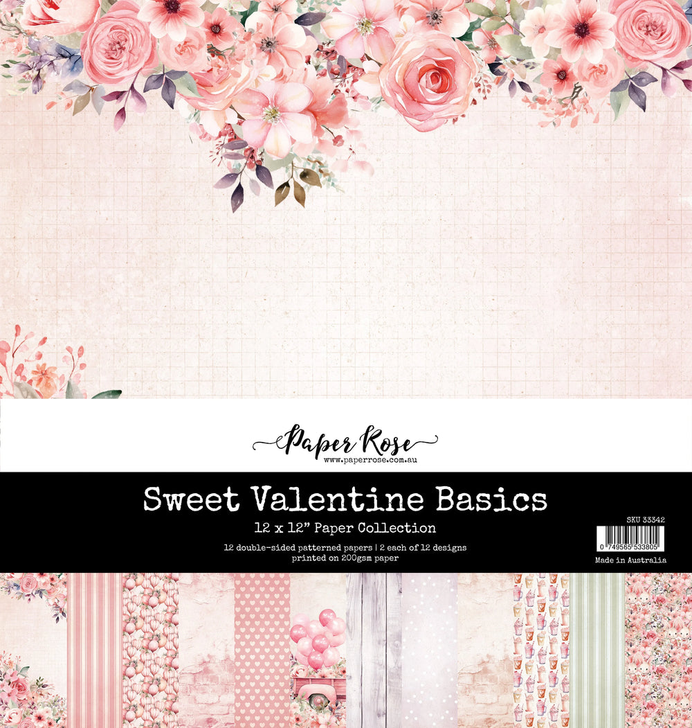 Sweet Valentine Basics 12x12 Paper Collection 33342 — Ecstasy Crafts