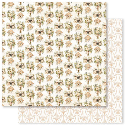 Papier Joie de mariage F 12 x 12 (Emballage en vrac de 12 pièces) 34206