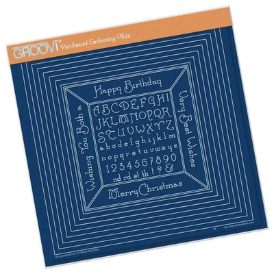Groovi Plate - Carrés imbriqués et petit alphabet