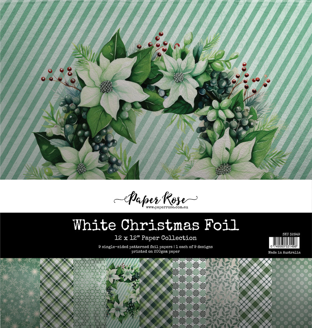 White Christmas Foil 12 x 12 Paper Collection 32349 — Ecstasy Crafts