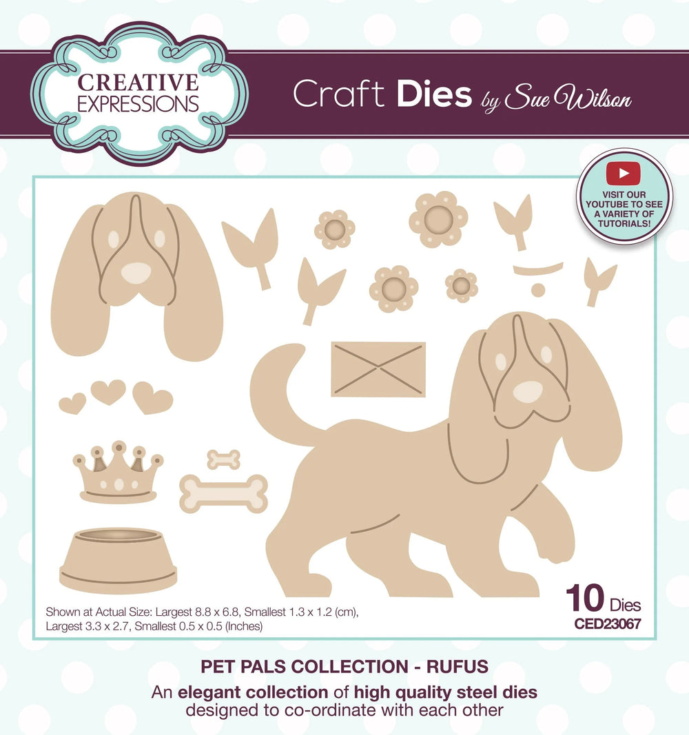 Creative Expressions Sue Wilson Pet Pals Rufus Craft Die — Ecstasy Crafts