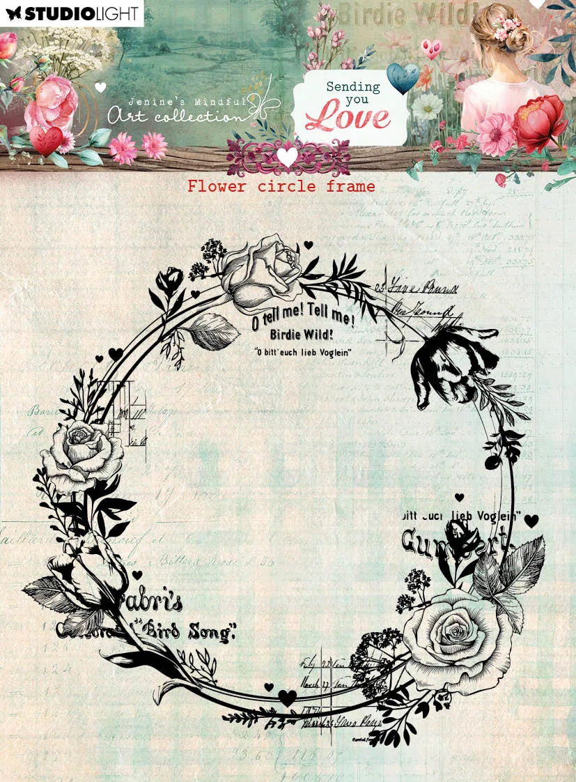 JMA Tampons Clairs Cercle de Fleurs "Sending You Love" 1 pièce