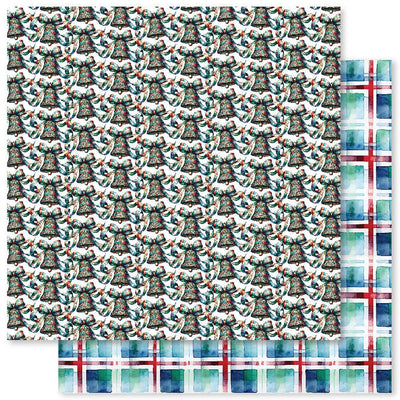 Papier Noël Joyeux F 12x12 (Paquet en vrac de 12 pièces) 32556