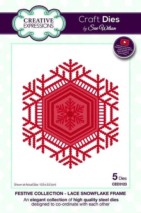 Collection des Fêtes - Cadre Dentelle Flocon de Neige
