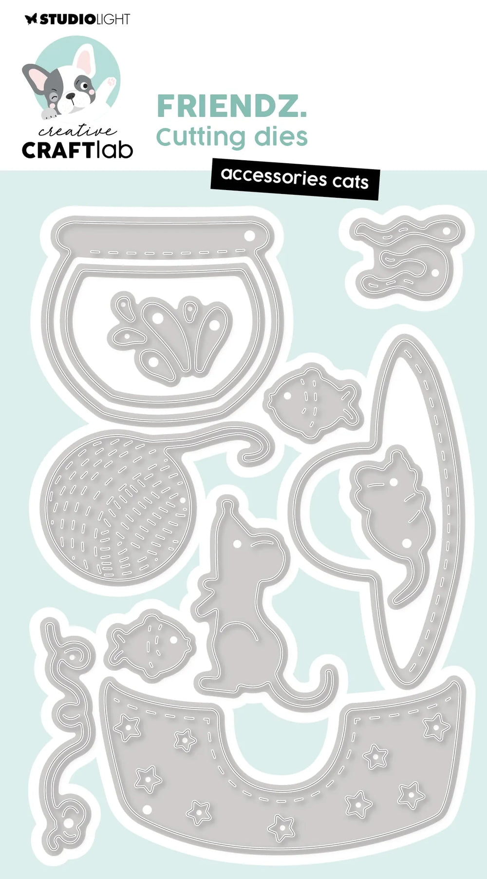 CCL Matrices de Découpe Accessoires Amis des Chats 128x85x1mm 12 Pcs no.742