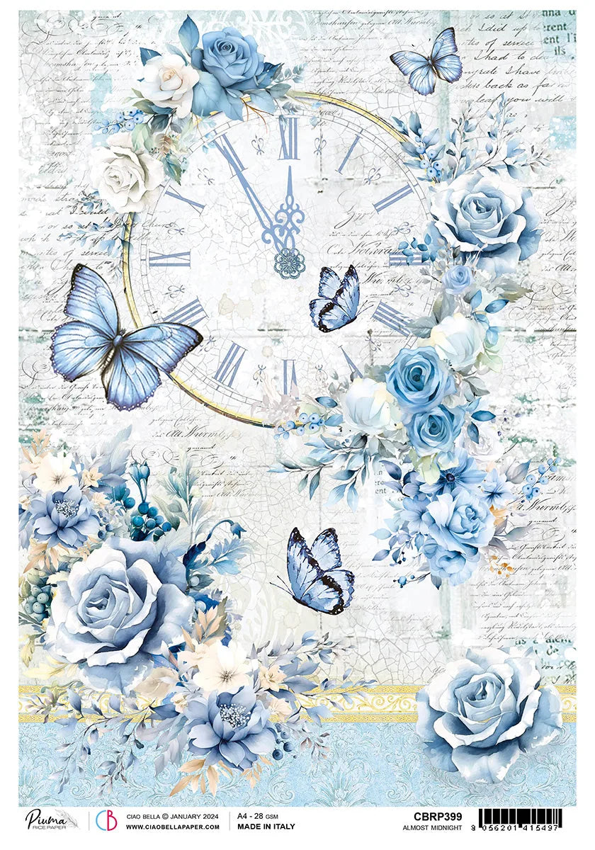 Papier de riz A4 Piuma Almost Midnight - 5 feuilles