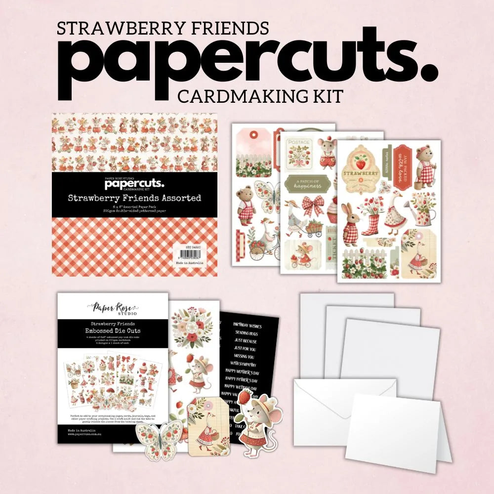 Strawberry Friends Papercuts Cardmaking Kit 34920 — Ecstasy Crafts