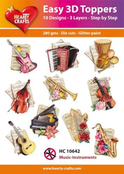 Hearty Crafts Easy 3D Toppers - Instruments de musique