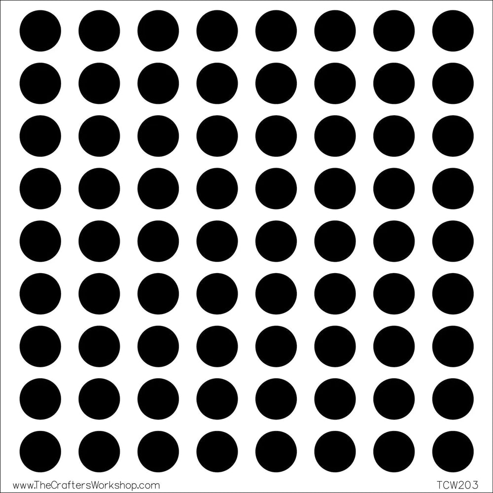The Crafters Workshop 6x6 Stencil Circle Grid