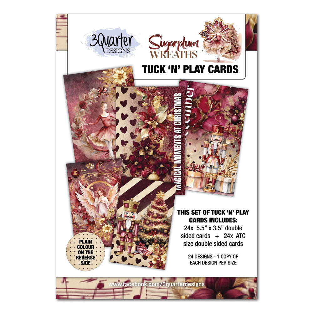 3Quarter Designs Sugarplum Wreath - Tuck N Play Cards — Ecstasy Crafts