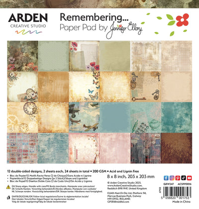 Arden Creative Studio Souvenir... Bloc de papier 8 po x 8 po