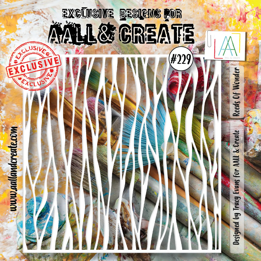 AALL and Create - Pochoir 6"x6" - Roseaux d'émerveillement