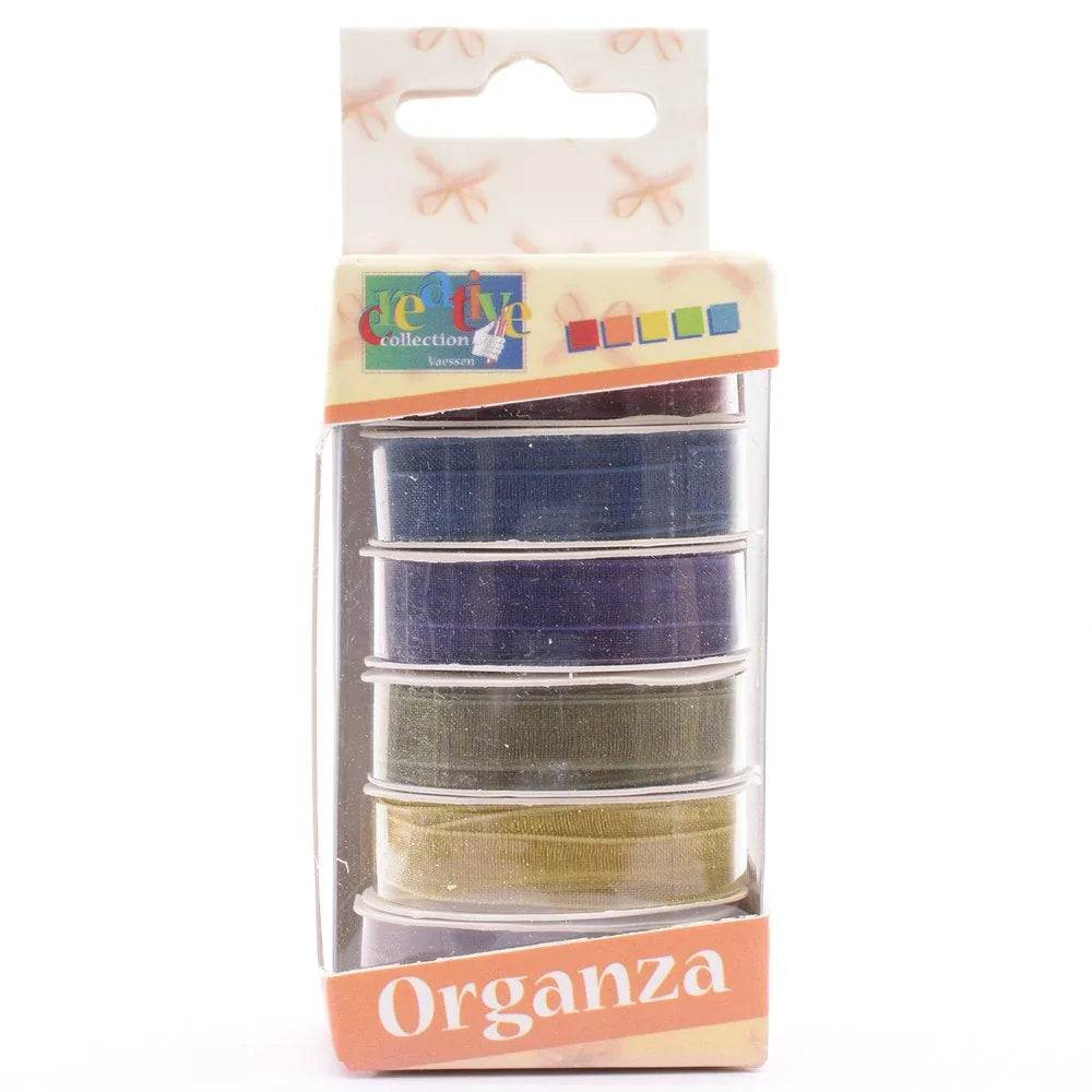 Ruban Organza Vaessen Creative 6 Couleurs 6mmx2m Automne