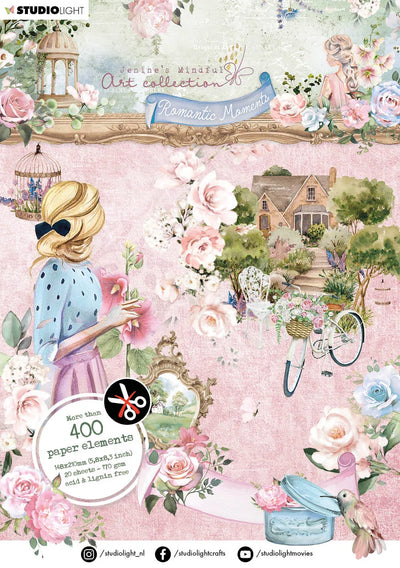 JMA Die Cut Block Papier Éléments Moments Romantiques 148x210x5mm 20 FEUILLES nr.52