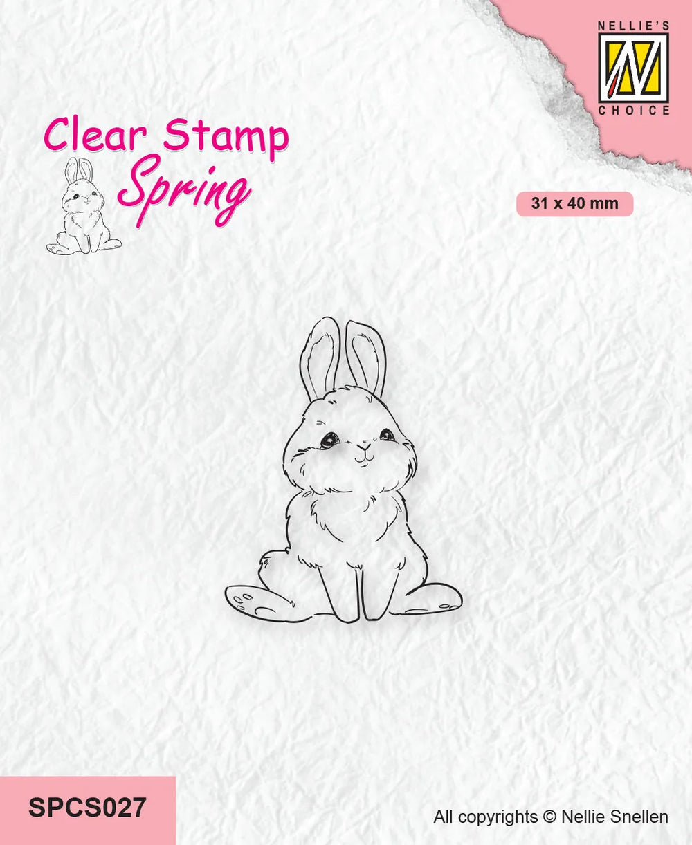 Nellie's Choice Clear Stamp Spring - Cute Rabbit-2 — Ecstasy Crafts