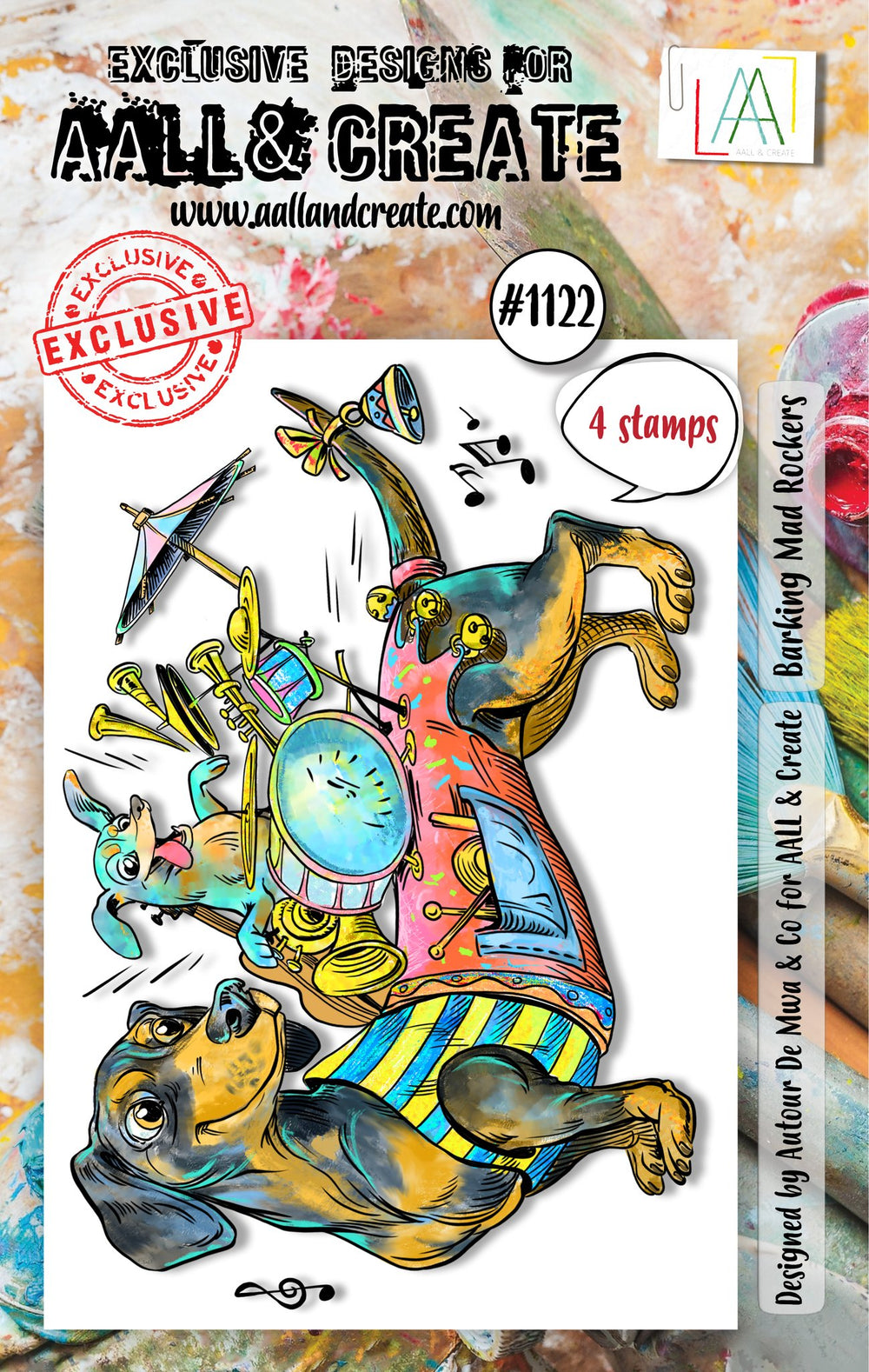 AALL and Create - A7 Stamp Set - Barking Mad Rockers — Ecstasy Crafts
