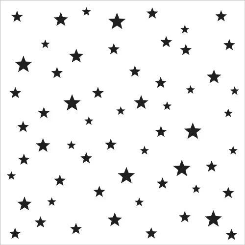 The Crafters Workshop 6x6 Stencil Starry Stars