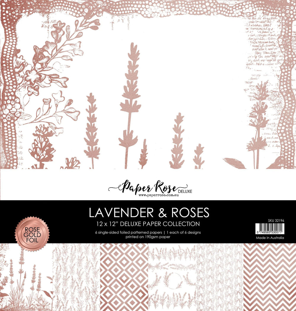 Lavender & Roses - Rose Gold Foil 12x12 Paper Collection 32196 — Ecstasy Crafts
