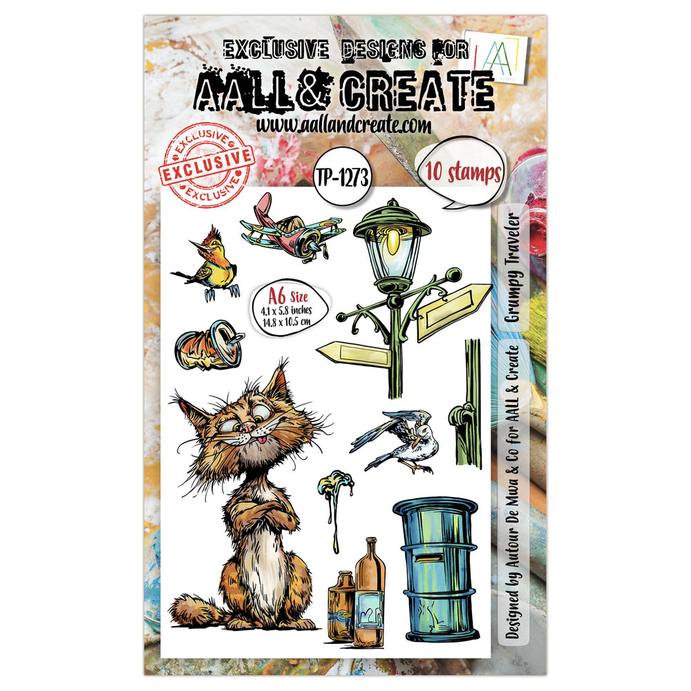 AALL and Create - A6 Stamp Set - Grumpy Traveler — Ecstasy Crafts