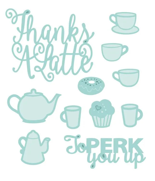 Collection Boîtes d'Ombre "Thanks A Latte" - Ensemble de Matrices