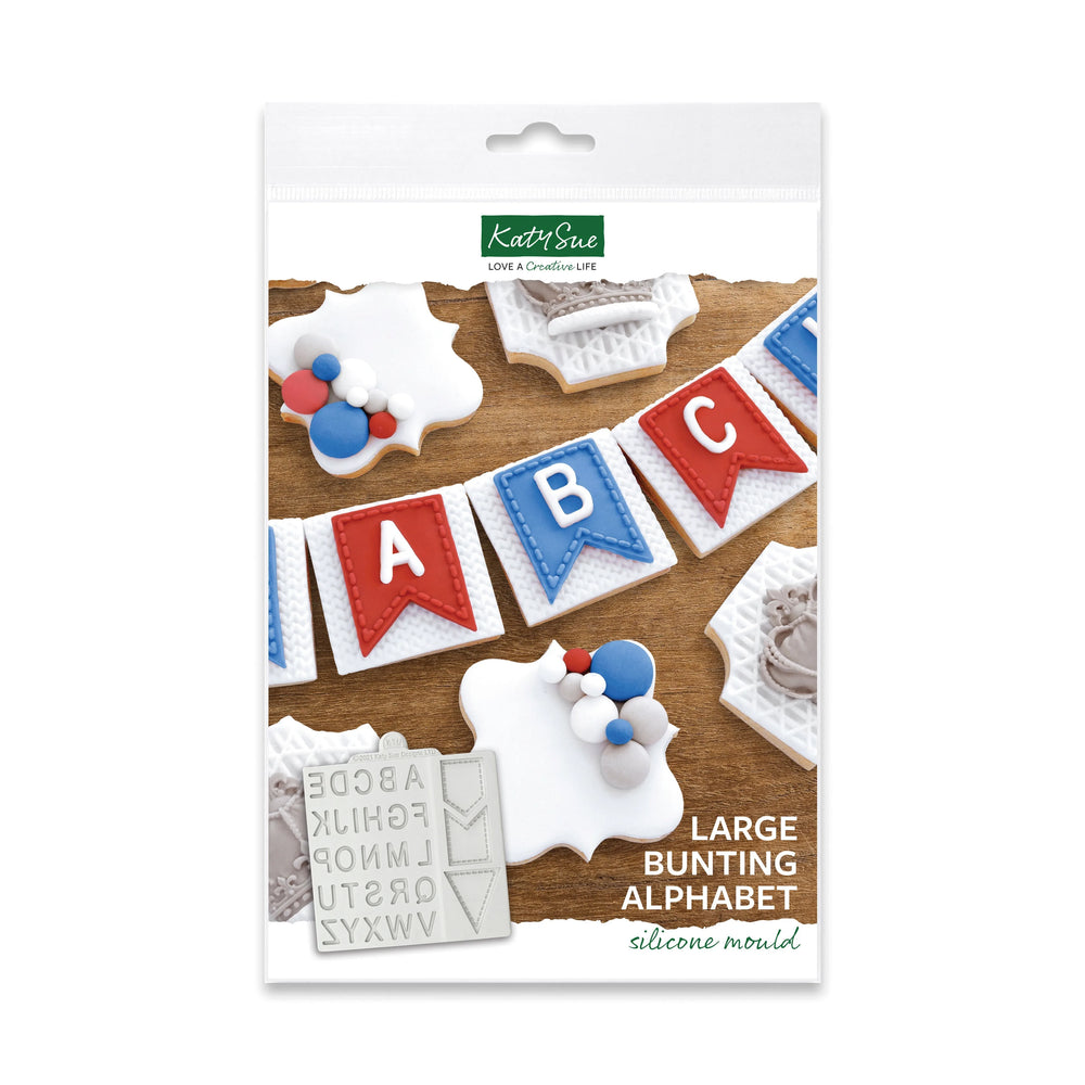 Large Bunting Alphabet Silicone Mould — Ecstasy Crafts