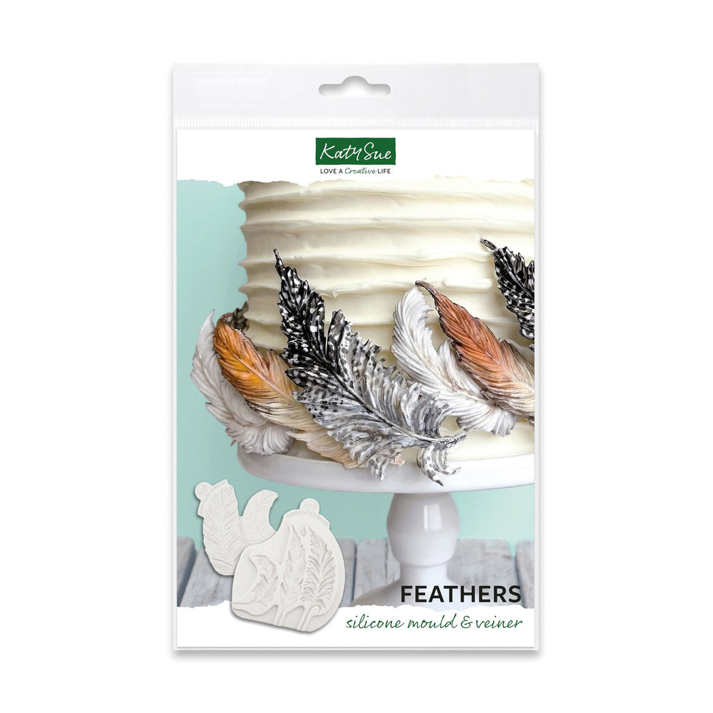 Feathers Silicone Mould and Veiner — Ecstasy Crafts