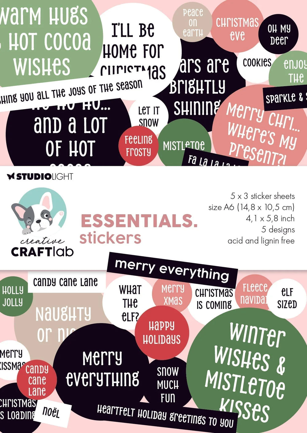 Autocollants CCL Merry Everything Essentiels 15 Feuilles