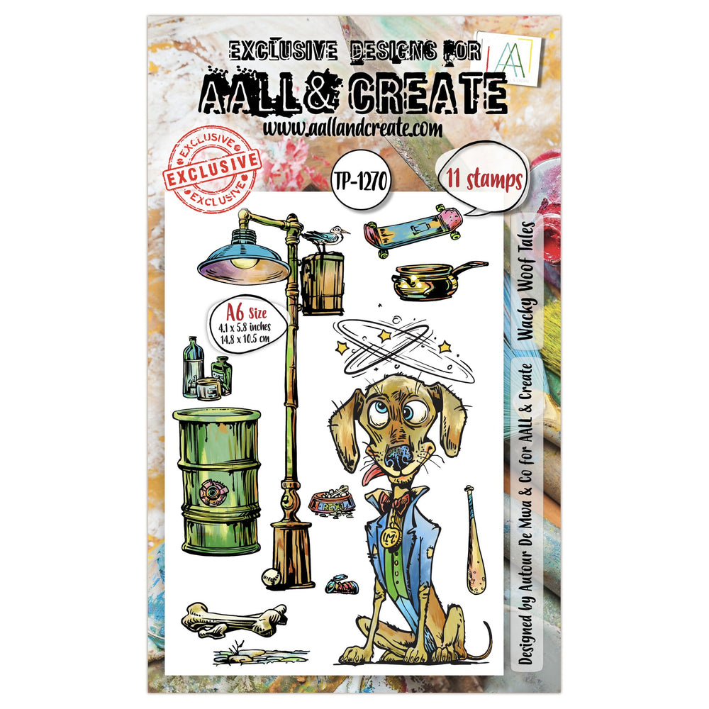 AALL and Create - A6 Stamp Set - Wacky Woof Tales — Ecstasy Crafts