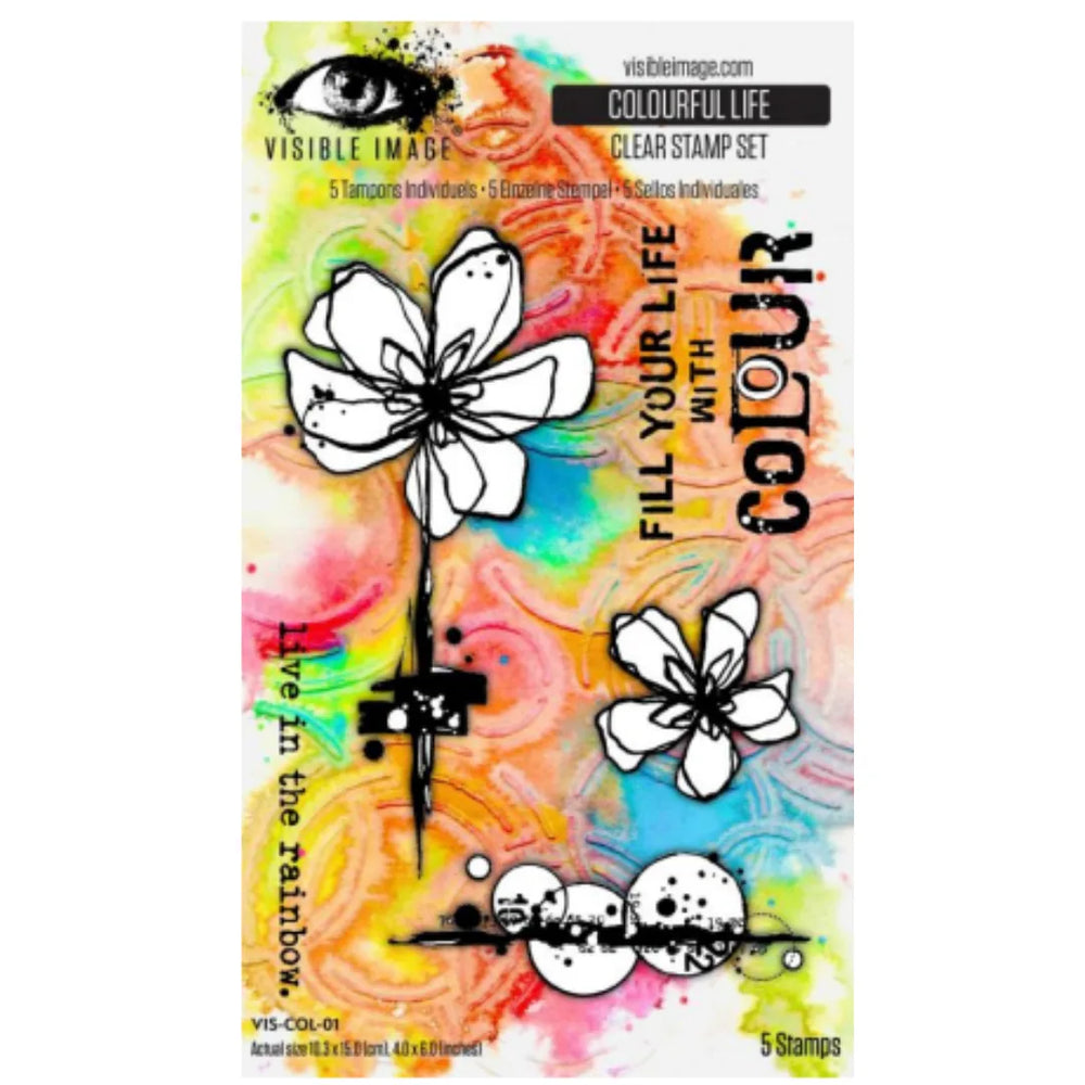 Visible Image Ensemble de tampons Vie colorée 4 po x 6 po