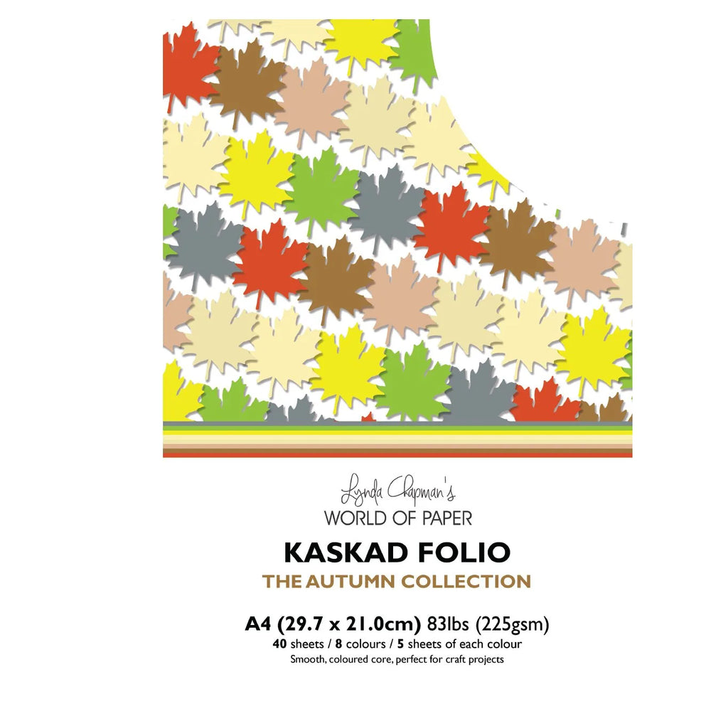Kaskad Folio Autumn Collection A4 225gsm Coloured Core Cardstock 40 sheets — Ecstasy Crafts
