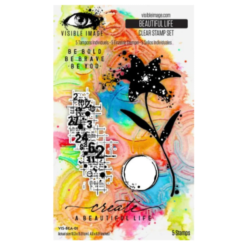 Ensemble de tampons Visible Image Beautiful Life 4po x 6po