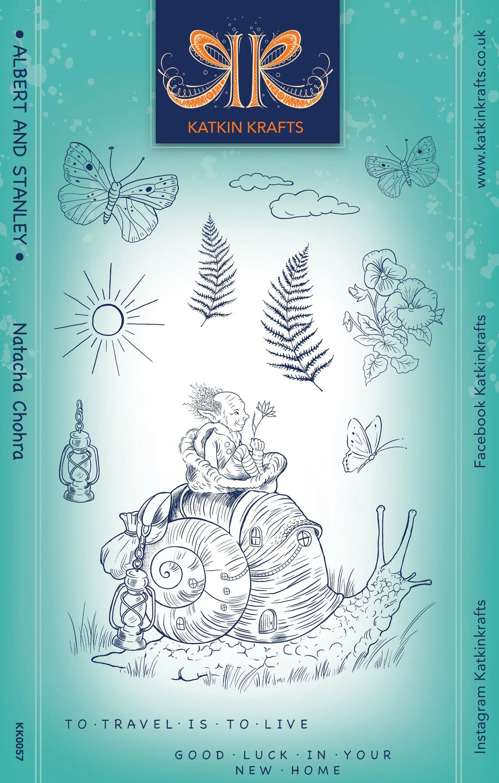 Katkin Krafts Albert & Stanley 6 in x 8 in Clear Stamp Set — Ecstasy Crafts