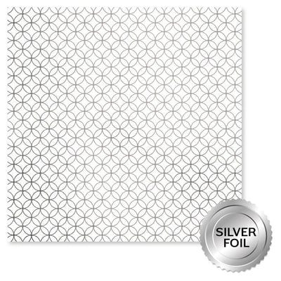 Papier Argenté à Feuillets "Wedding Joy" C 12 x 12 (Paquet de 6 en Gros) 34542