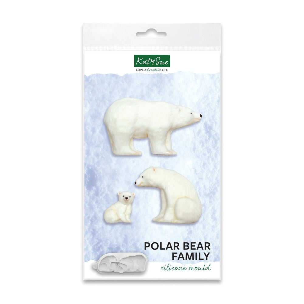 Moule en silicone Famille d'ours polaires