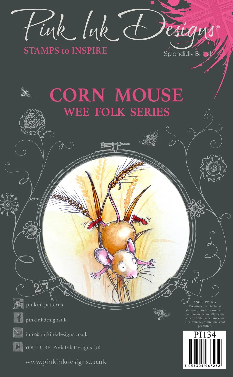 Pink Ink Designs Corn Mouse A7 Clear Stamp — Ecstasy Crafts